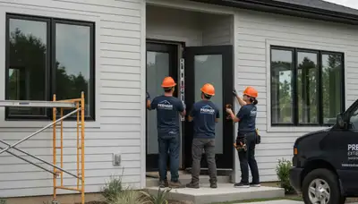 Professional vinyl siding and door installation in Houston, TX by Next Level Exteriors