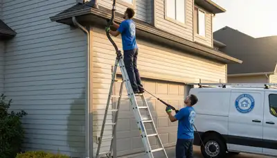 Professional gutter cleaning and vinyl siding maintenance in Houston, TX by Next Level Exteriors