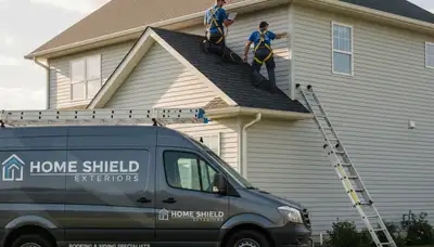 Professional roof inspection by vinyl siding contractors in Houston, TX