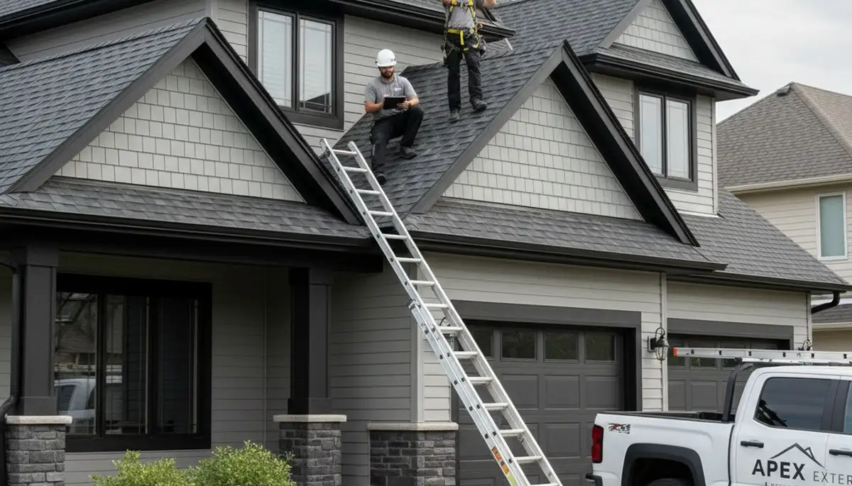 Professional roof inspection by vinyl siding experts in Houston, TX ensuring damage-free exteriors