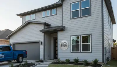 Professional vinyl siding installation on home exterior in Houston, TX by local siding contractors