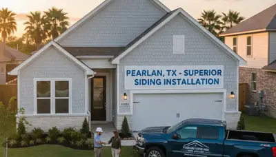 Professional vinyl siding installation on residential home exterior in Houston, TX