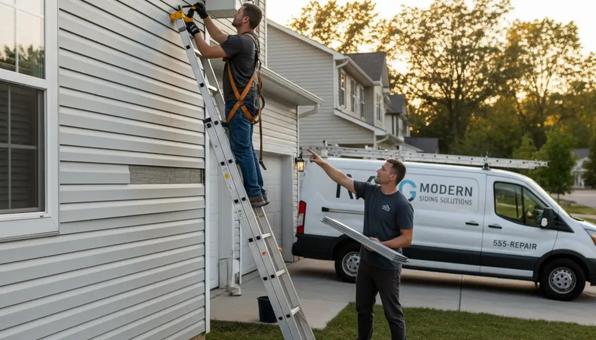 Vinyl siding repair in Houston TX home by Next Level Exteriors siding contractors