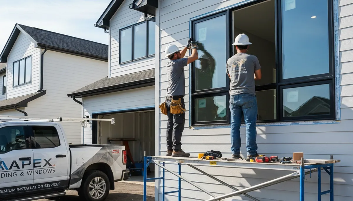 Vinyl siding and window installation by Next Level Exteriors in Houston, TX