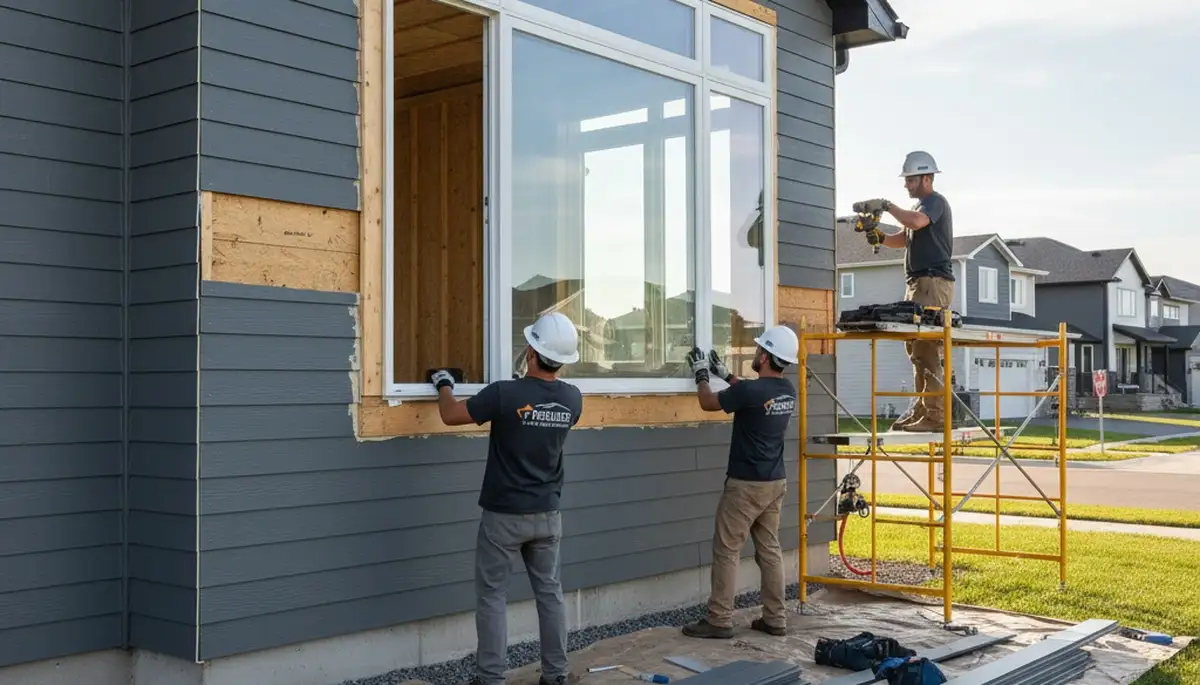 Vinyl siding and window installation by Next Level Exteriors in Houston, TX
